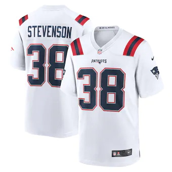 mens nike rhamondre stevenson white new england patriots ga